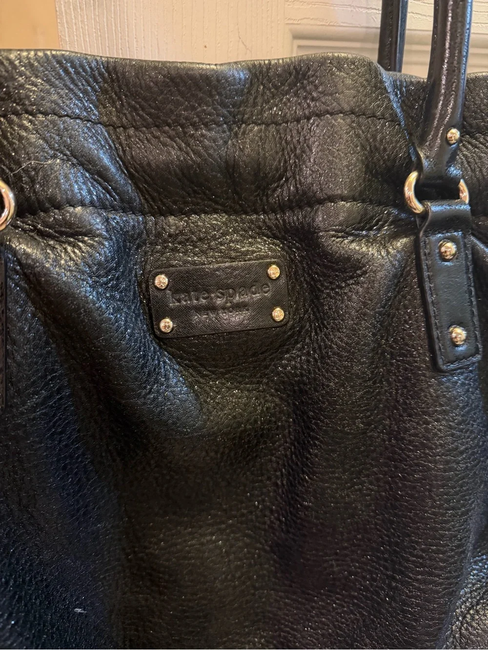 kate spade Black Pebbled Leather Shoulder Bag